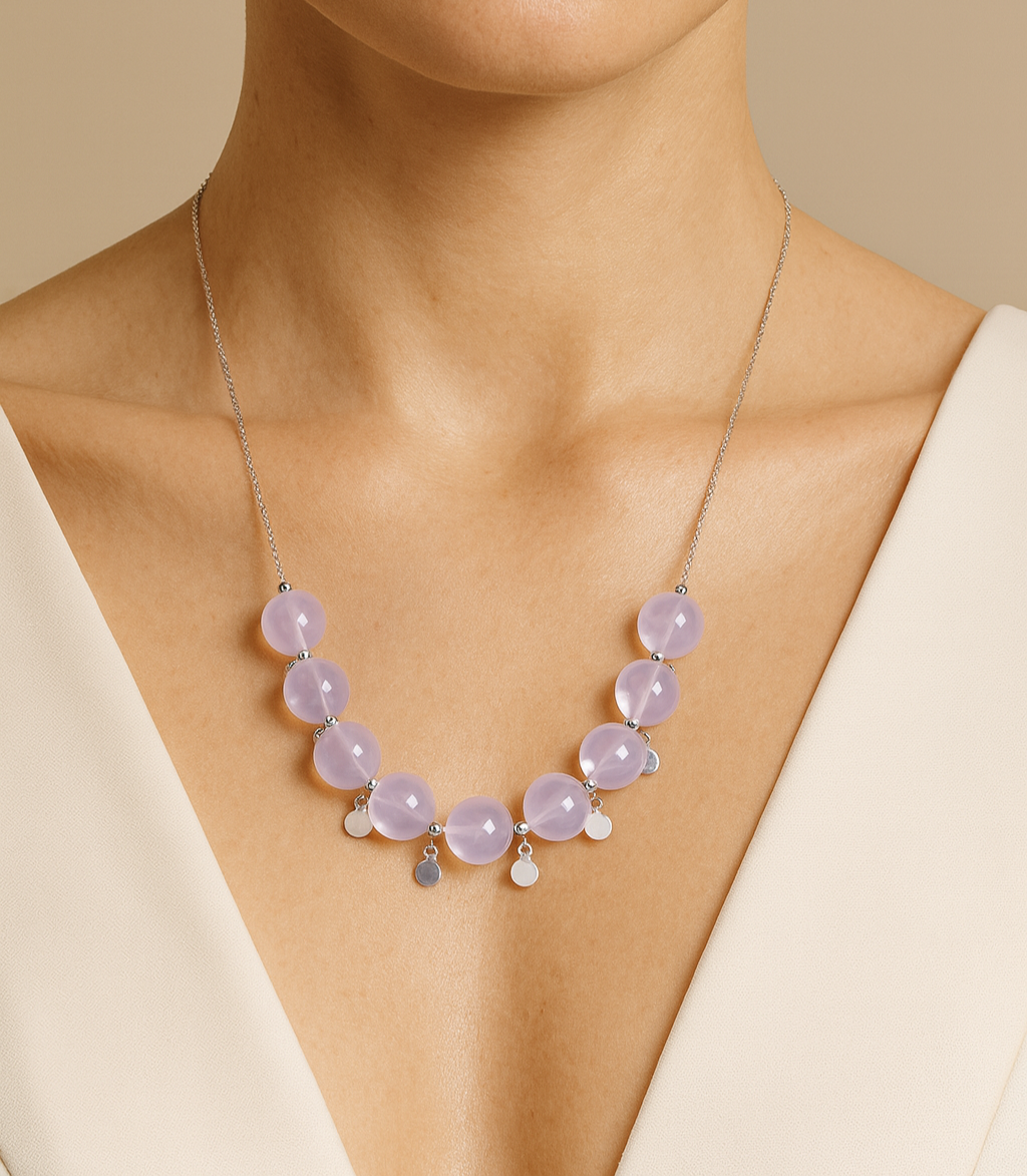 Colier Argint Jad cu charms