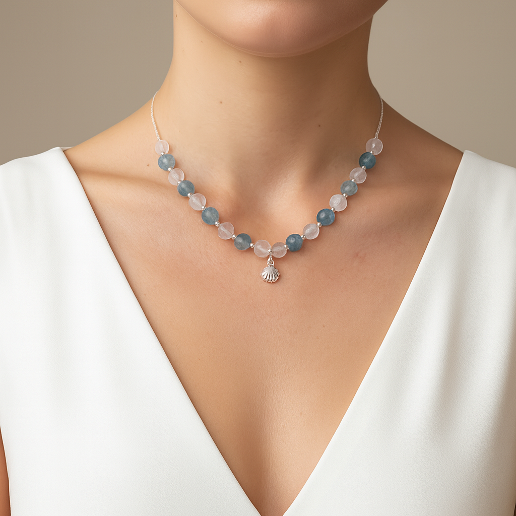 Colier din argint cu jad elegant vacanță