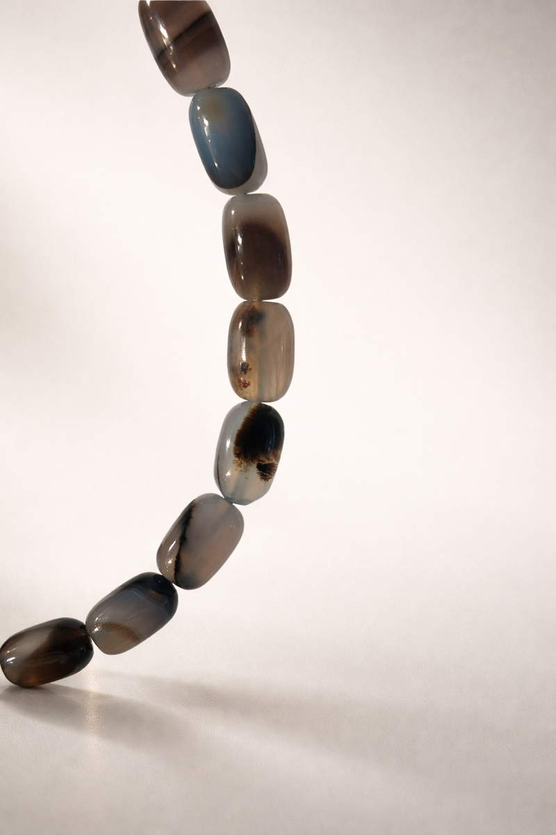 Choker din argint 925 cu agate | Riviera