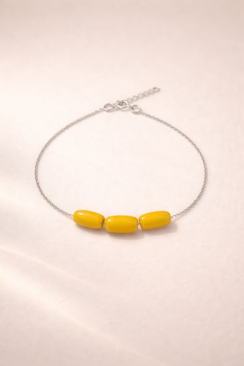 Colier din argint 925 cu jad galben | Lumen