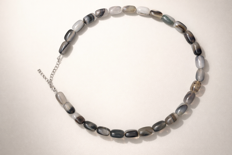 Choker din argint 925 cu agate | Riviera
