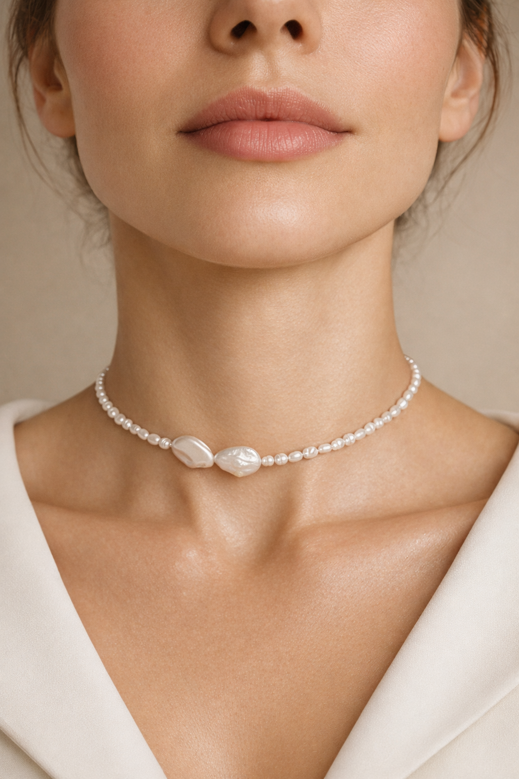 Choker din argint 925 cu perle de culturǎ | Luce Marina