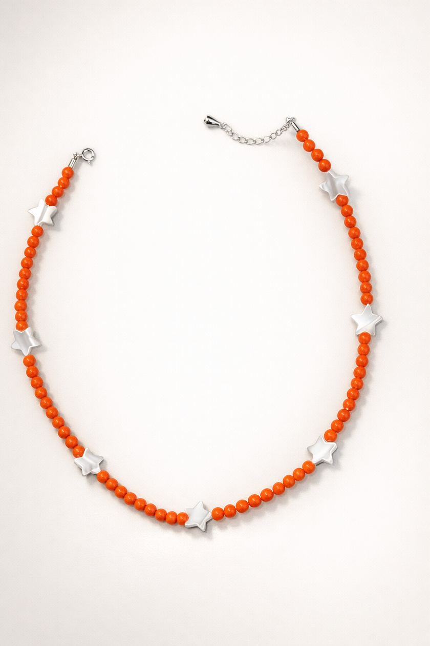Choker din argint 925 cu coral si sidef | Stella Marina