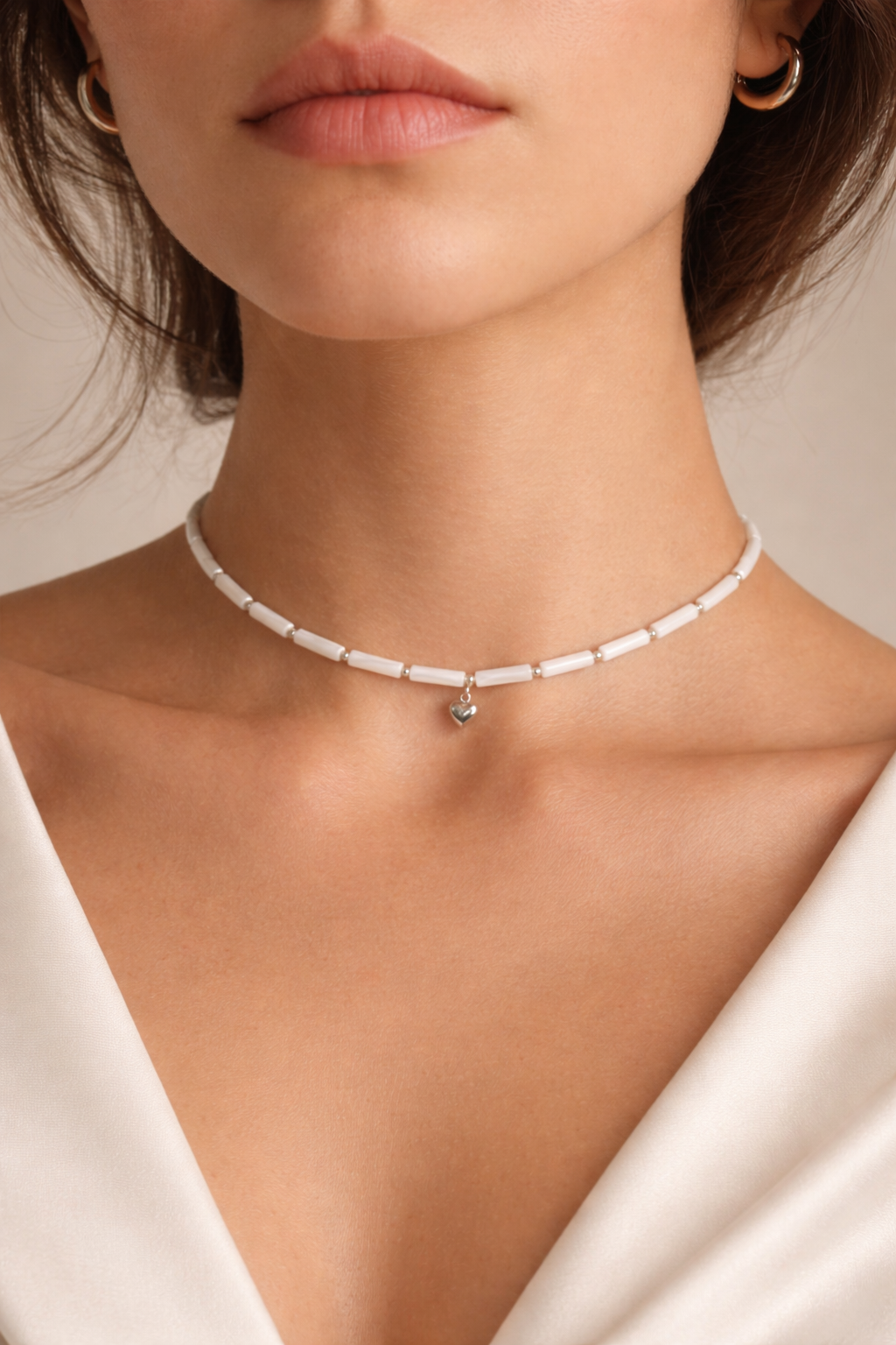 Choker din argint 925 cu sidef | Cuore