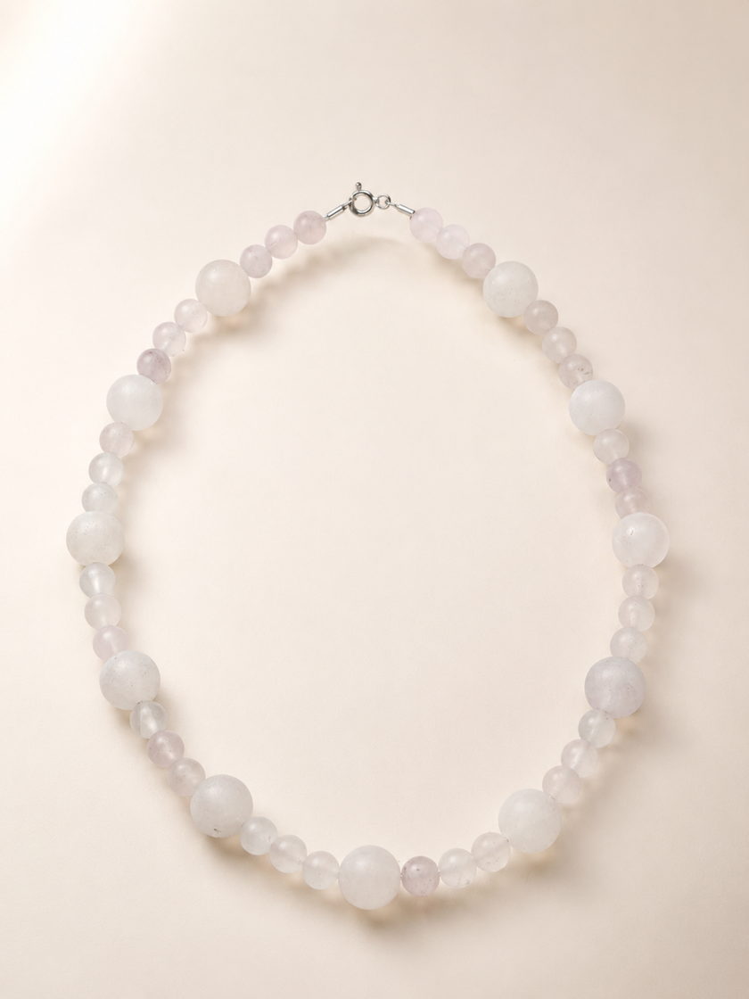 Choker din argint 925 cu jad | Blush Serenity