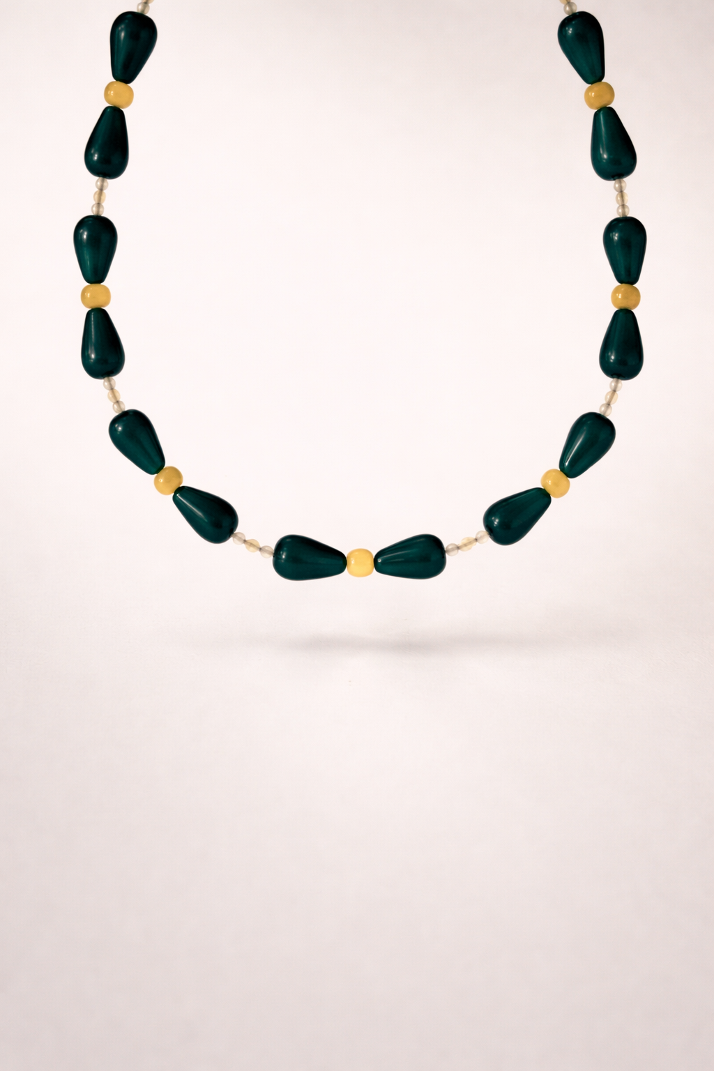 Choker din argint 925 cu jad si cuart | Verde Sole