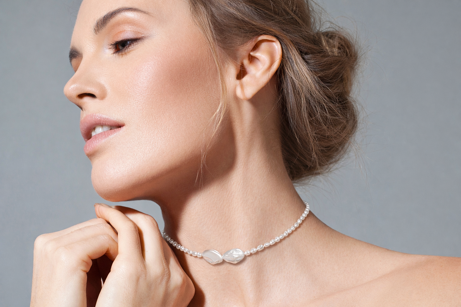 Choker din argint 925 cu perle de culturǎ | Luce Marina