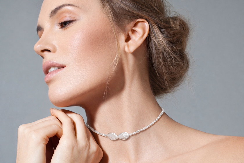 Choker din argint 925 cu perle de culturǎ | Luce Marina
