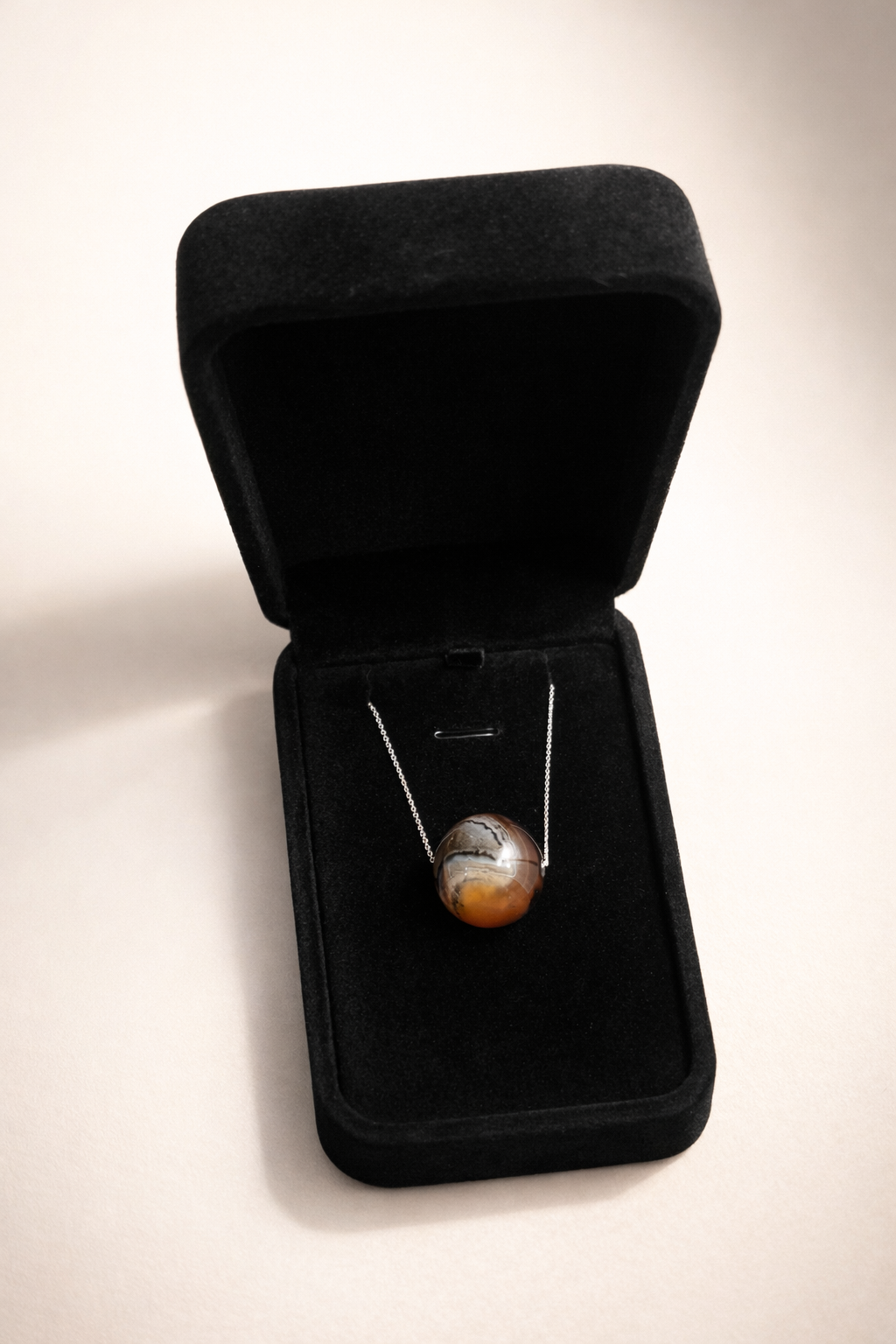 Colier din argint 925 cu agat | Solis Orb