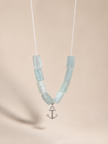 Colier din argint 925 cu pietre de acvamarin | Azure Anchor