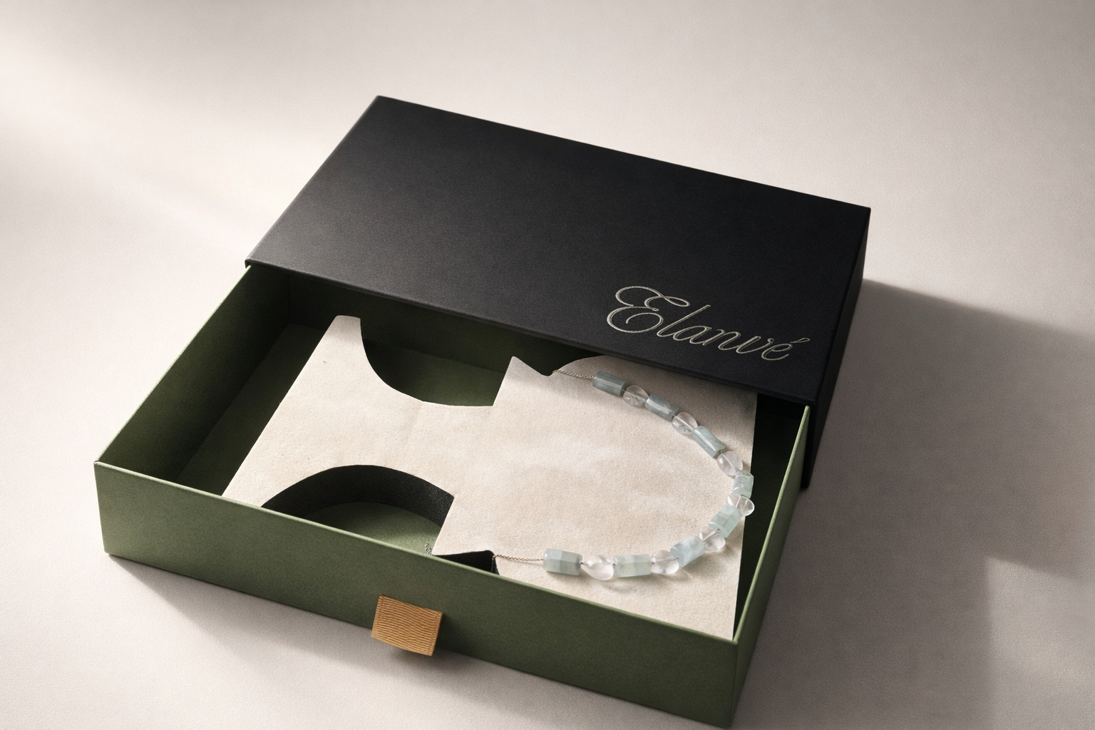 Colier din argint 925 cu pietre de acvamarin si cristal de stânca | Portofino Breeze