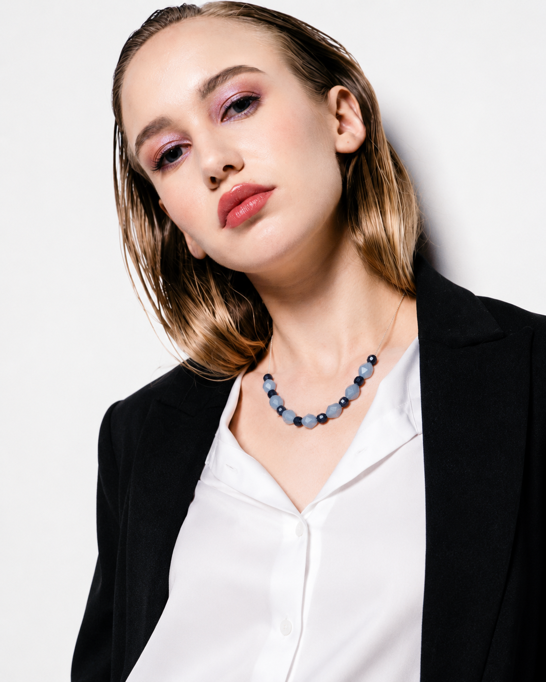 Colier din argint 925 cu jad | Blue Harmony