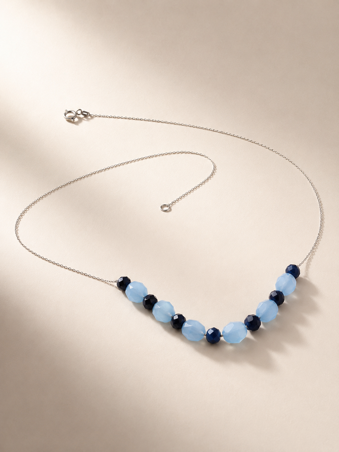 Colier din argint 925 cu jad | Blue Harmony