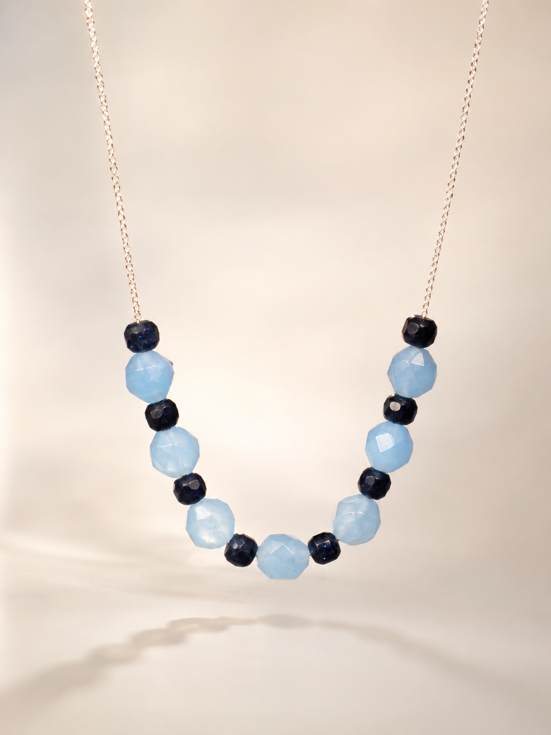 Colier din argint 925 cu jad | Blue Harmony