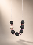 Colier din argint 925 cu agate şi ametist | Noctis Rosa