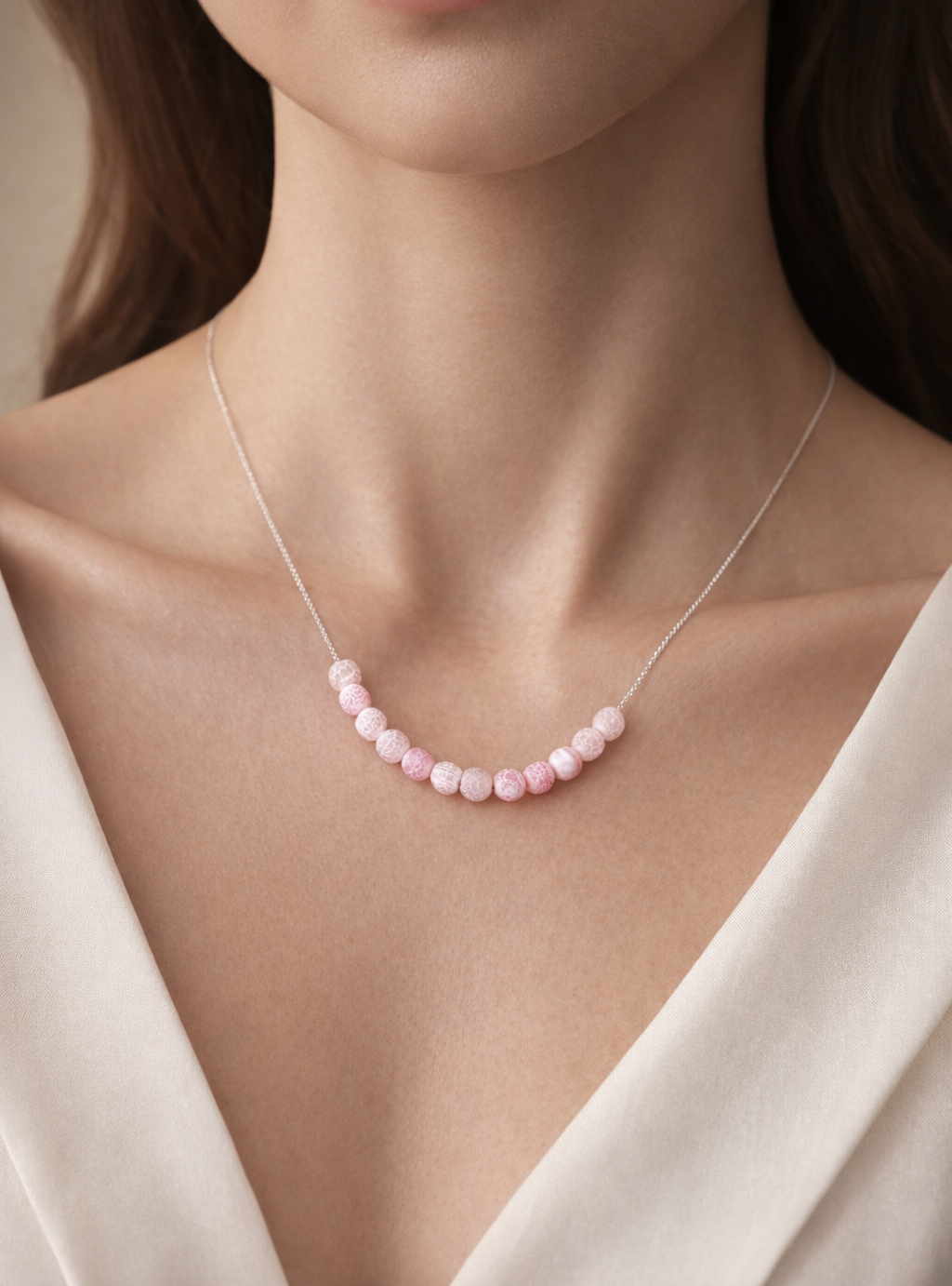 Colier din argint 925 cu agate | Rosula