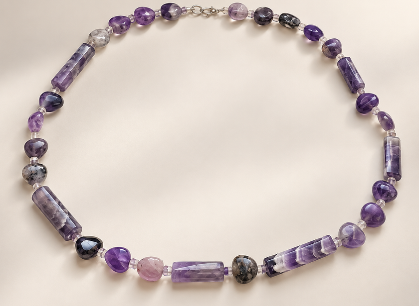 Colier din argint 925 cu ametist | Amethysia