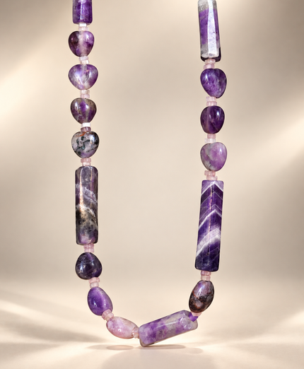 Colier din argint 925 cu ametist | Amethysia