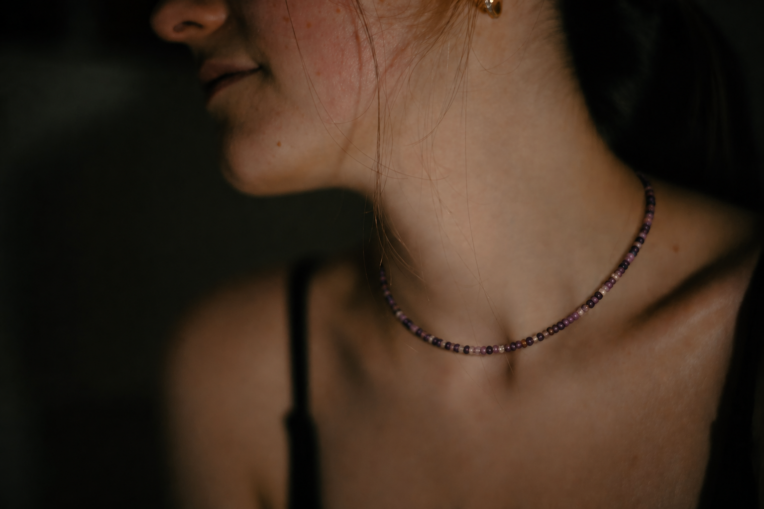 Choker din argint 925 cu ametist | Vento Viola