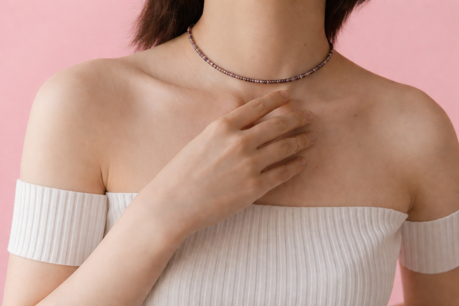 Choker din argint 925 cu ametist | Vento Viola