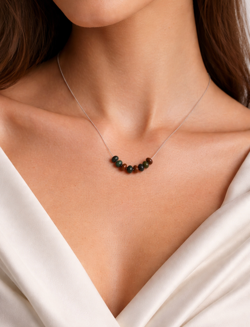 Colier din argint 925 cu agate | Aequilibrium Lapidis