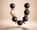 Colier din argint 925 cu agate şi ametist | Noctis Rosa