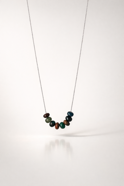 Colier din argint 925 cu agate | Aequilibrium Lapidis