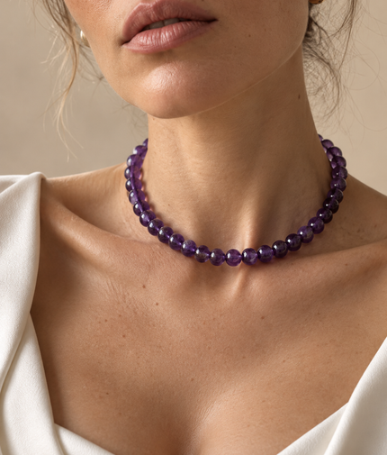 Choker din argint 925 cu ametist | Violetta