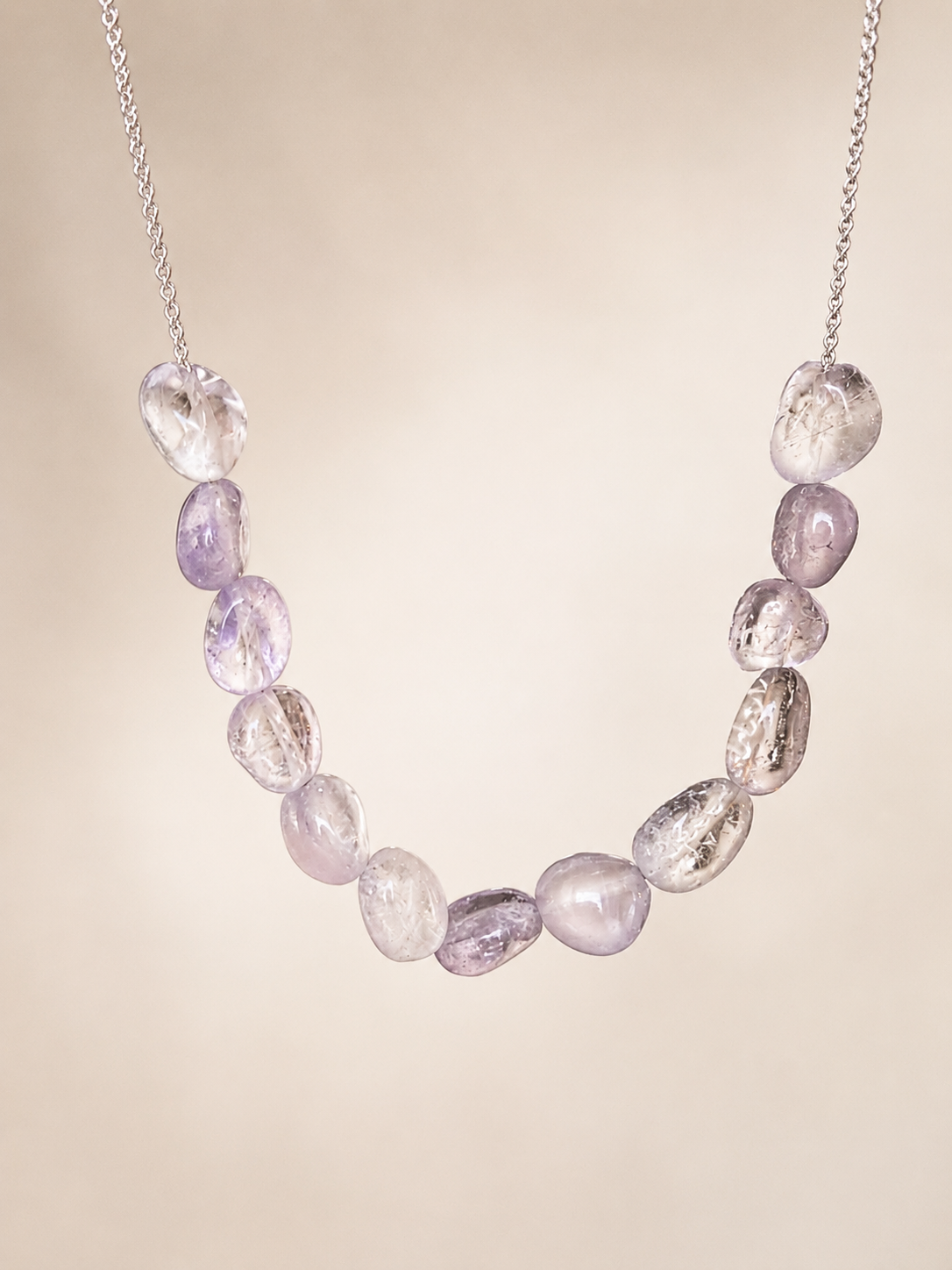 Colier din argint 925 cu pietre de ametrin |  Lavender Glow