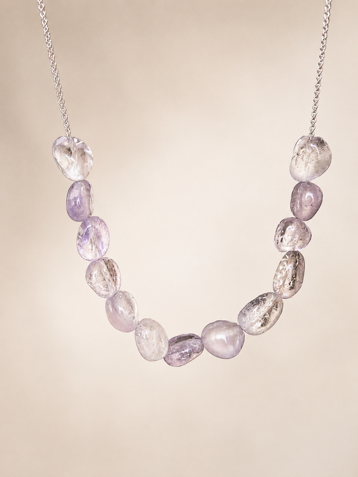 Colier din argint 925 cu pietre de ametrin |  Lavender Glow