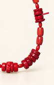 Colier din argint 925 asimetric cu coral | Rubrina