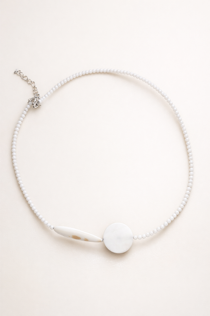 Choker din argint 925 cu coral si sidef | Candor