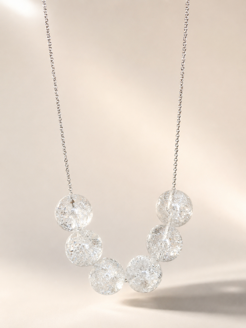 Colier din argint 925 cu cristal de gheațǎ | Glacies