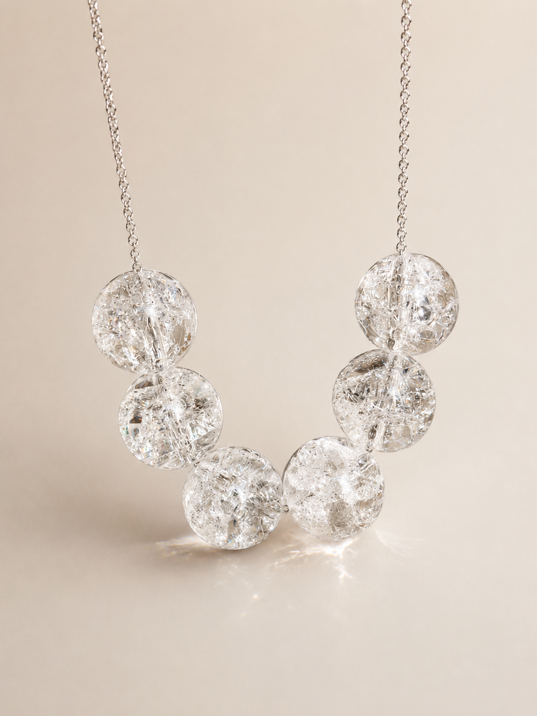 Colier din argint 925 cu cristal de gheațǎ |
