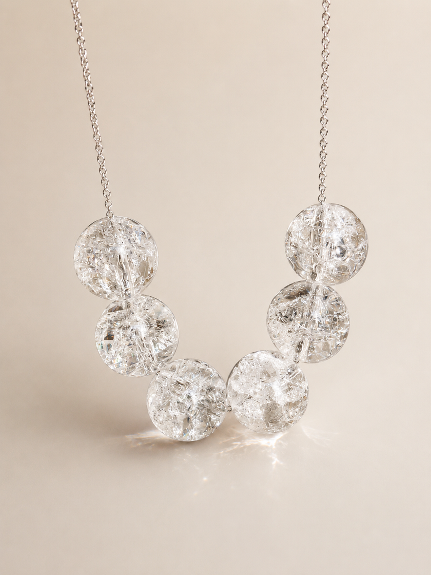 Colier din argint 925 cu cristal de gheațǎ | Glacies