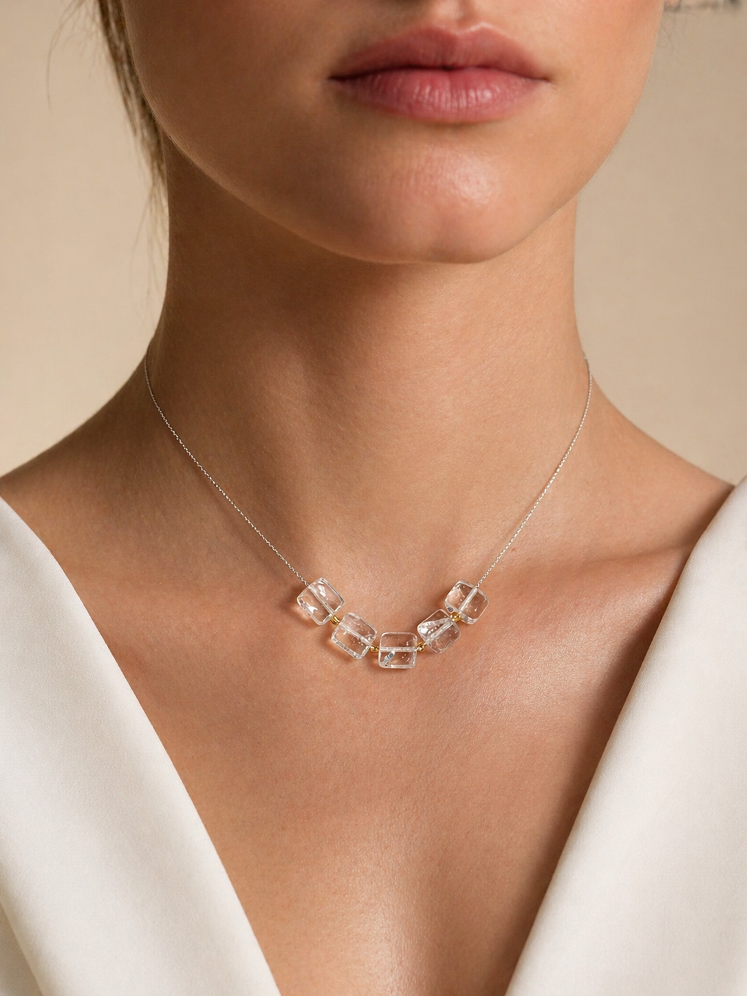 Colier din argint 925 cu cristal de munte | Aether