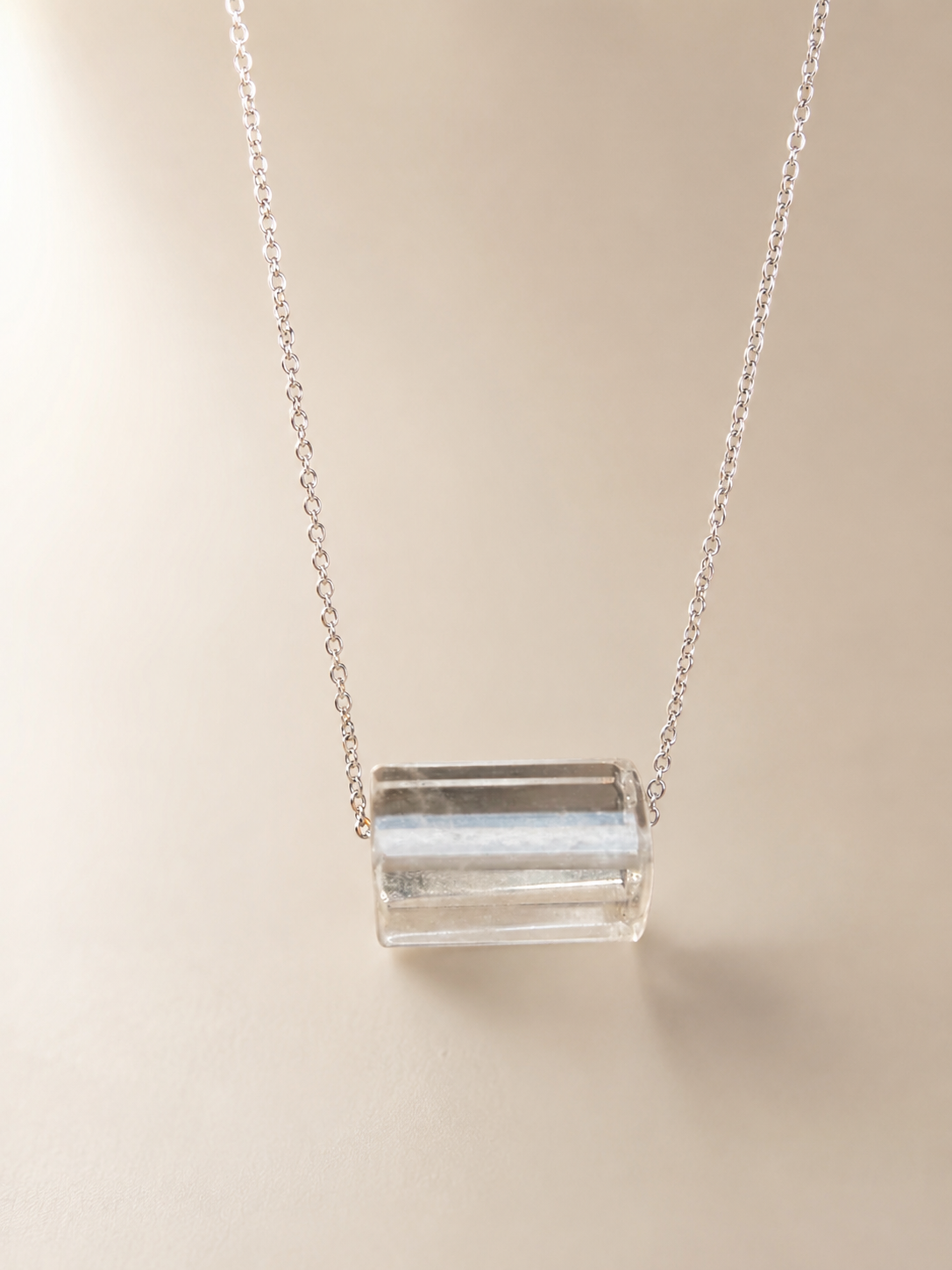 Colier din argint 925 cu cristal de stâncǎ | Minima