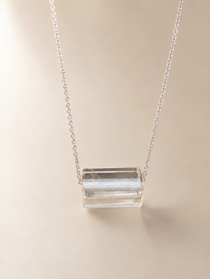 Colier din argint 925 cu cristal de stâncǎ | Minima