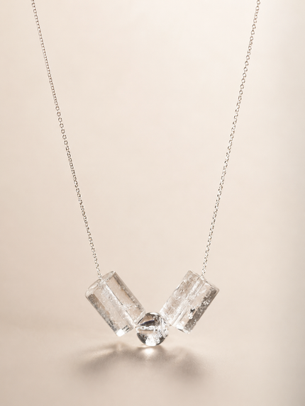 Colier din argint 925 cu cristal de stâncǎ | Clara