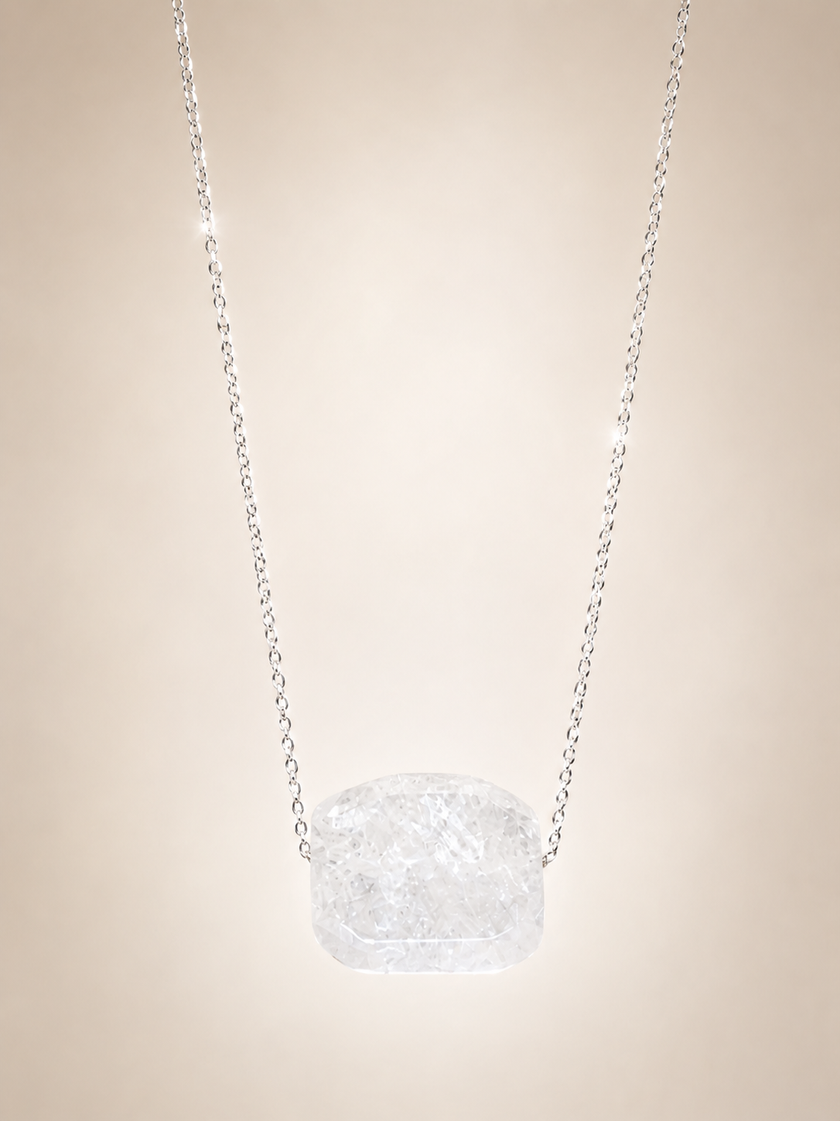 Colier din argint 925 cu cristal de stâncā | Solitaire