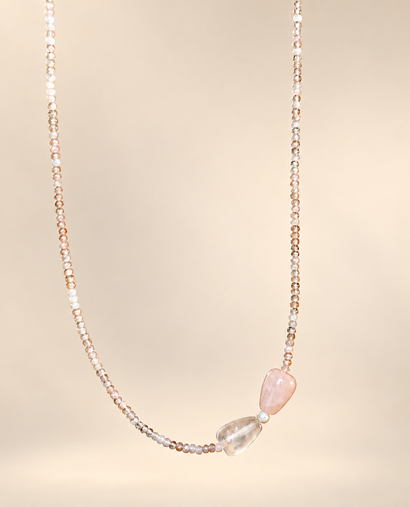 Choker din argint 925 cu cuarț | Luminelle