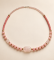 Choker din argint 925 cu cuarț, hematit, lavǎ şi jad | Rosélia