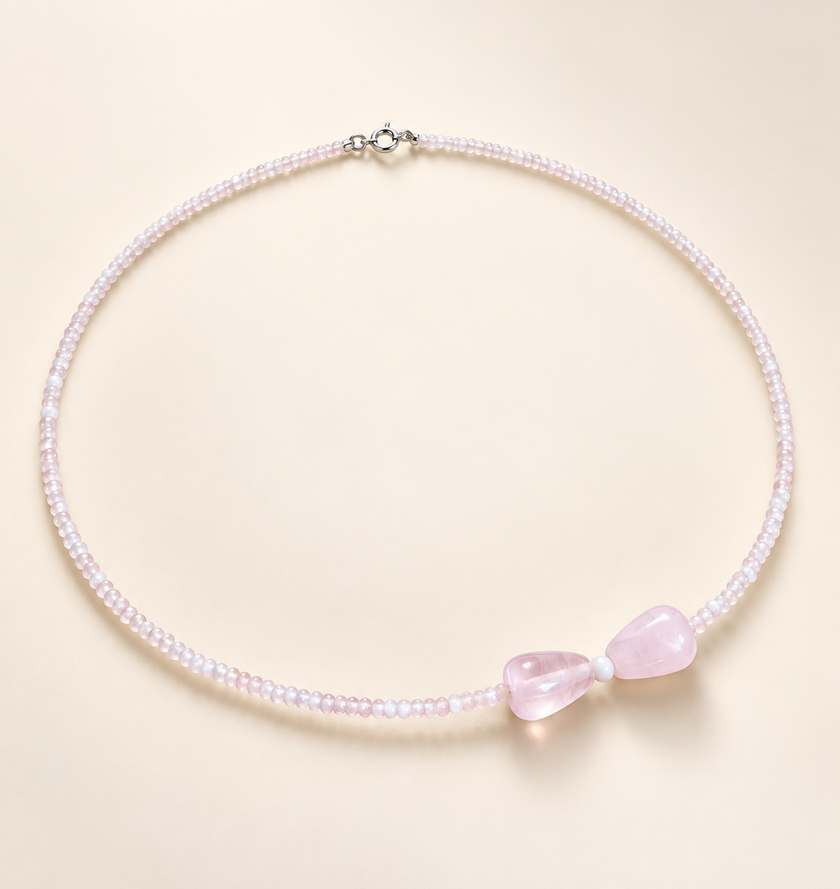 Choker din argint 925 cu cuarț | Luminelle