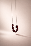 Colier din argint 925 cu granate| Rubor Insulae
