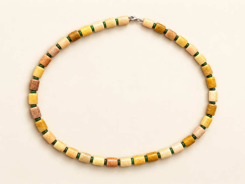 Choker din argint 925 şi jad | Solenia