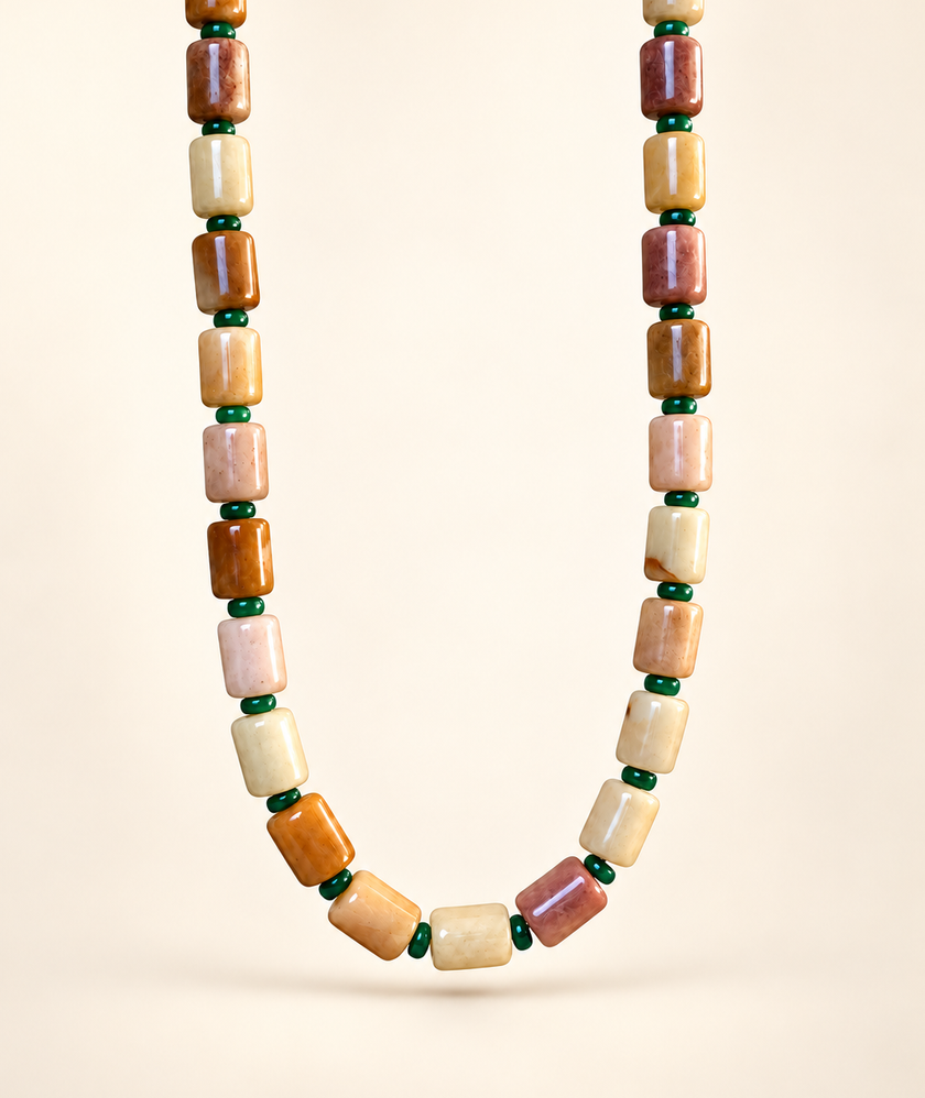 Choker din argint 925 şi jad | Solenia