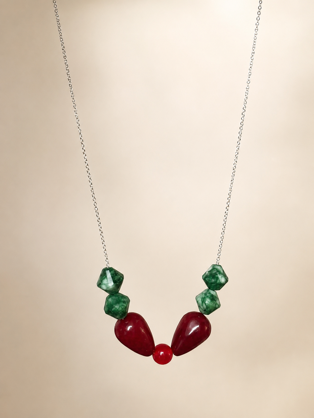 Colier din argint 925 cu jad | Rosso Verde