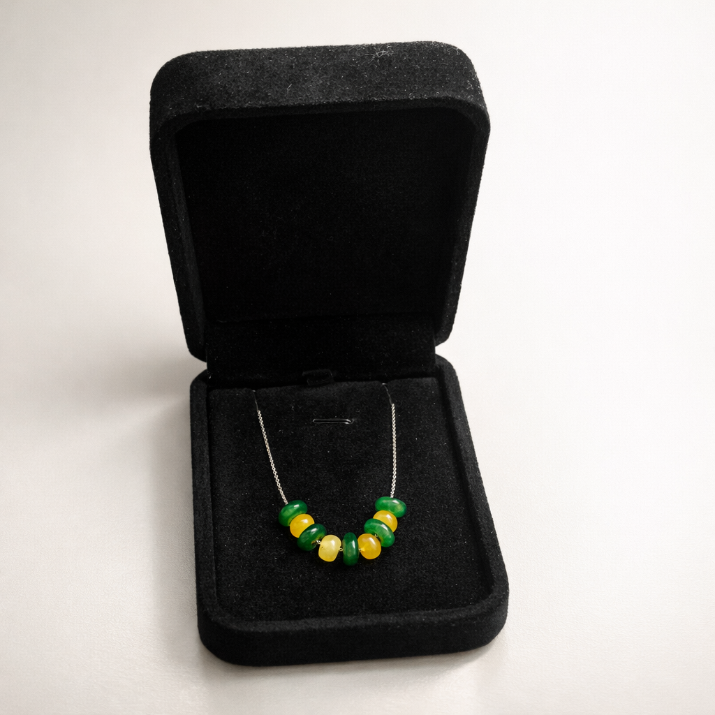 Colier din argint 925 cu jad | Viridis Solis