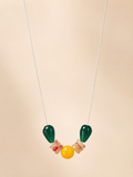 Colier din argint 925 cu jad | Golden Bloom