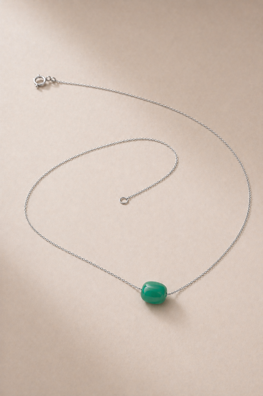 Colier din argint 925 cu jad verde | Viridis Unus